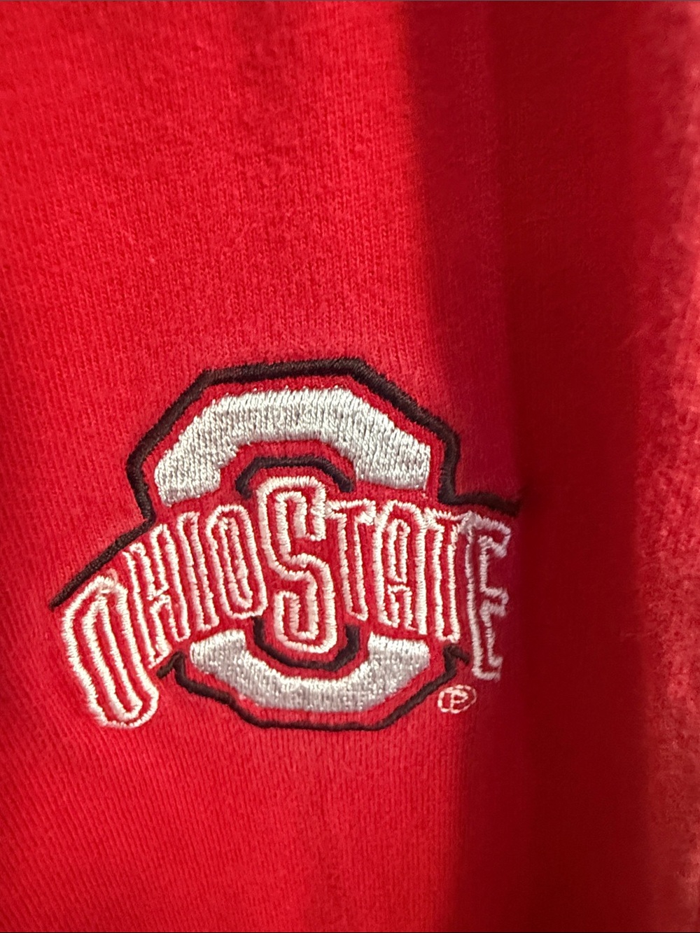 Ohio State Ladies Red with White Wide Leg Lounge Pants Large - Picture 2 of 5